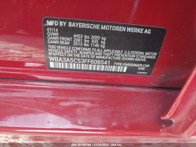 WBA3A5C53FF606541 BMW 328I