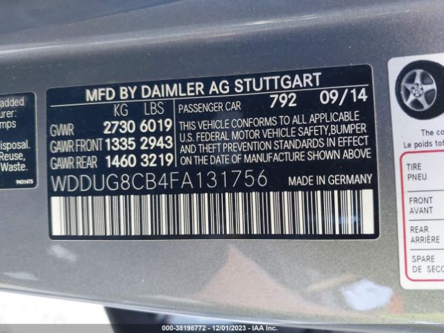 WDDUG8CB4FA131756 Mercedes-Benz S 550