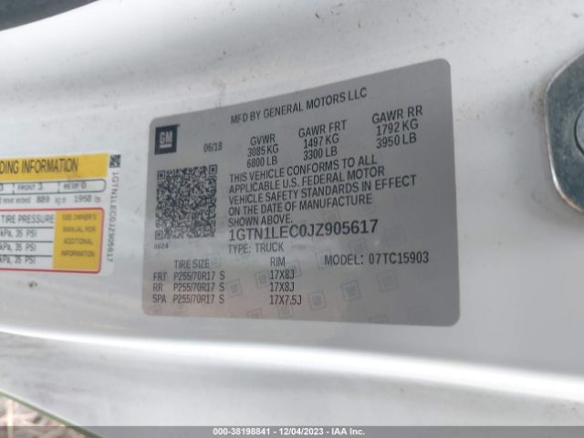 1GTN1LEC0JZ905617 GMC SIERRA 1500