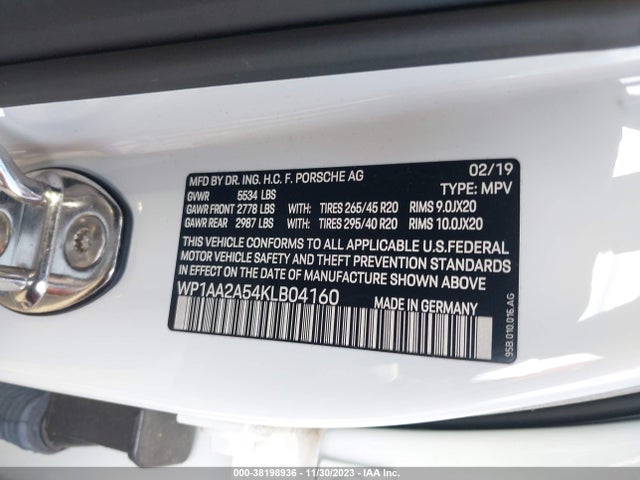 2019 PORSCHE MACAN WP1AA2A54KLB04160 Photo 8