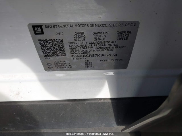 Chevrolet Blazer 2019 3GNKBCRS7KS657664 Image 9