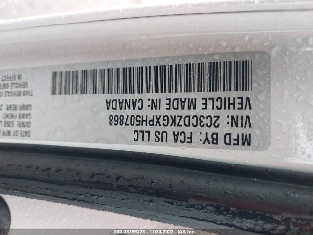 2023 DODGE CHALLENGER GT AWD VIN: 2C3CDZKGXPH507868