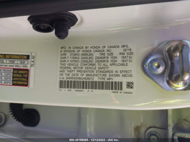 2HKRW2H84JH636212 Honda Cr-v Ex-l/ex-l Navi