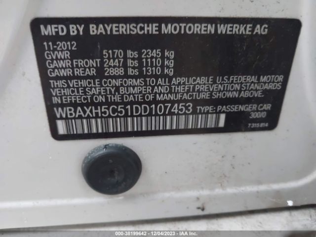 2013 BMW 528I WBAXH5C51DD107453 Photo 8