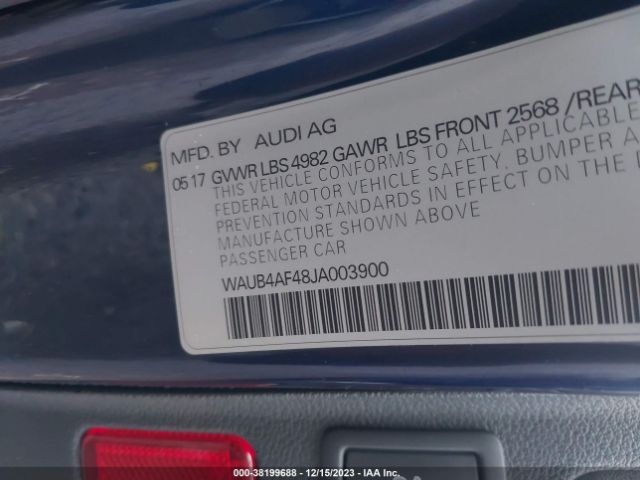 WAUB4AF48JA003900 Audi S4 Premium Plus