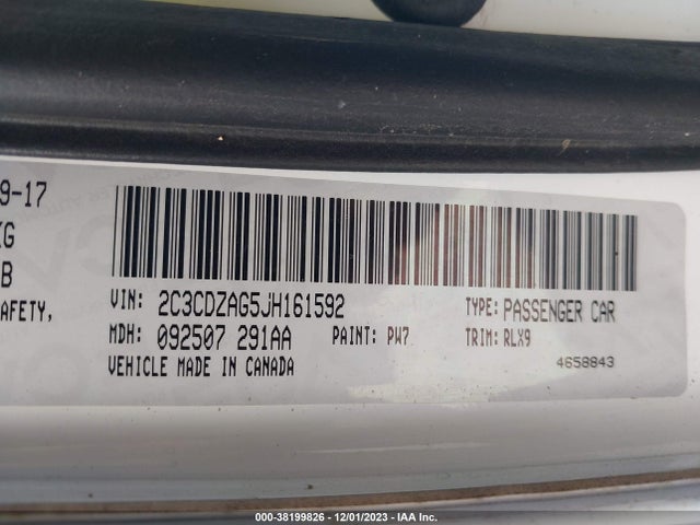 2018 DODGE CHALLENGER SXT PLUS VIN: 2C3CDZAG5JH161592