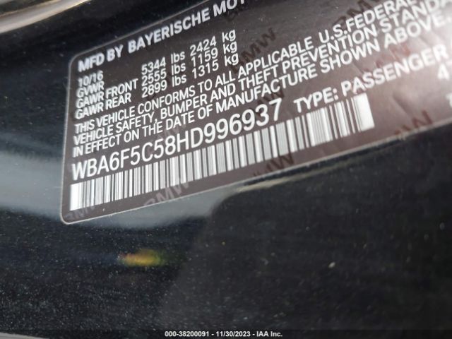 WBA6F5C58HD996937 BMW 650i