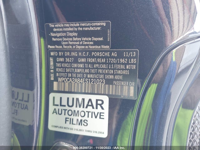 2014 PORSCHE BOXSTER WP0CA2A84ES121023 Photo 8