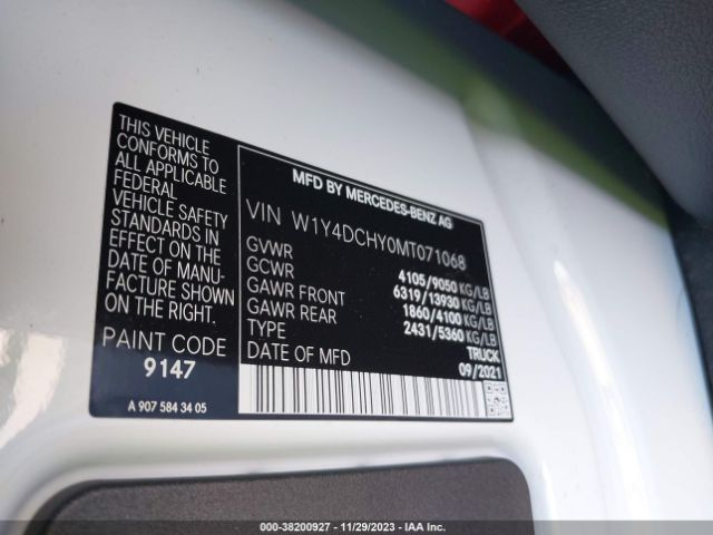 2021 MERCEDES-BENZ SPRINTER 2500 W1Y4DCHY0MT071068 Photo 8