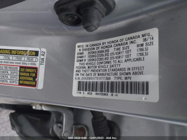 2HKRM4H77EH711564 Honda Cr-v Ex-l