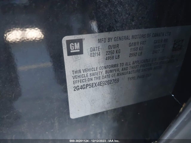Buick Regal Turbo Premium I 2014 2G4GP5EX4E9262769 Image 9
