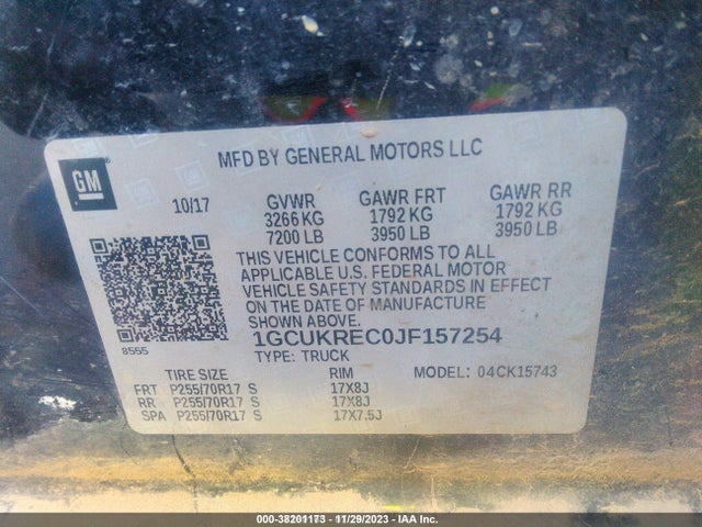 Chevrolet Silverado 1500 1lt 2018 1GCUKREC0JF157254 Image 9
