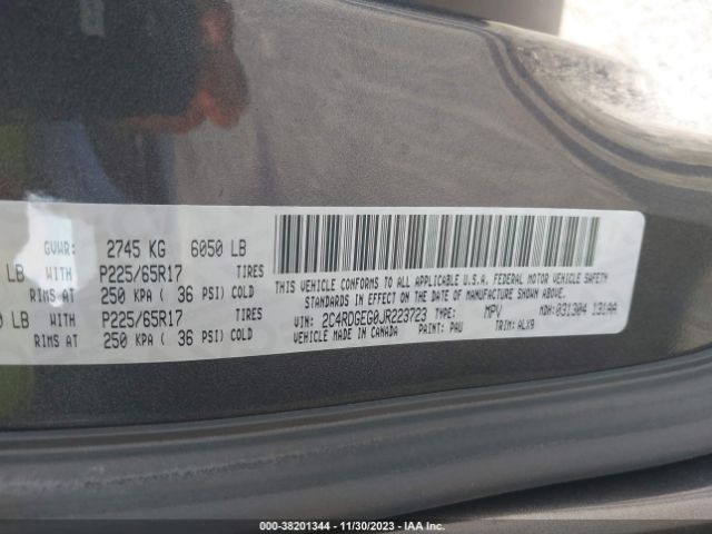 2C4RDGEG0JR223723 Dodge Grand Caravan Gt
