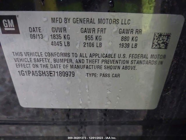 Chevrolet Cruze Ls Auto 2014 1G1PA5SH3E7180979 Image 9