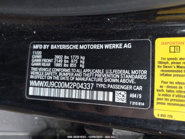 2021 MINI HARDTOP WMWXU9C00M2P04337 Photo 8