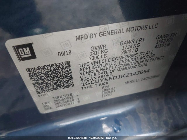 Chevrolet Silverado 1500 Rst 2019 1GCUYEED1KZ143654 Image 9