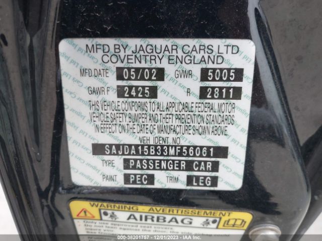2003 JAGUAR XJ SAJDA15B33MF56061 Photo 8