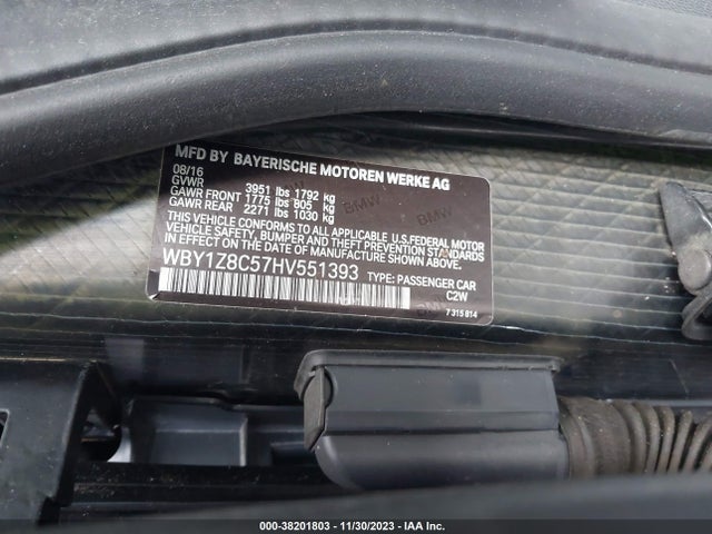 WBY1Z8C57HV551393 BMW I3 94 Ah W/range Extender