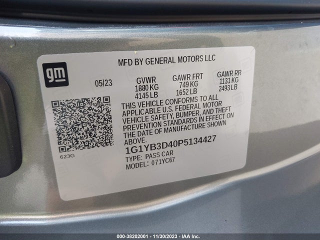 Chevrolet Corvette Stingray Rwd  2lt 2023 1G1YB3D40P5134427 Image 9