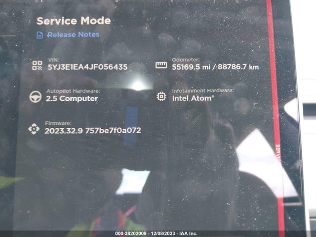 Tesla Model 3 Range Battery 2018 5YJ3E1EA4JF056435 Image 7