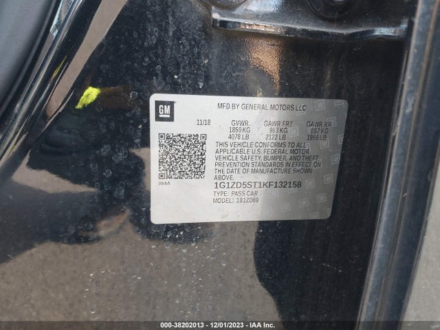 Chevrolet MALIBU LT 2019 1G1ZD5ST1KF132158 Image 9