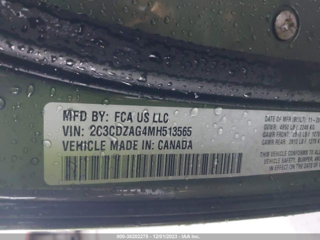 2C3CDZAG4MH513565 Dodge Challenger Sxt