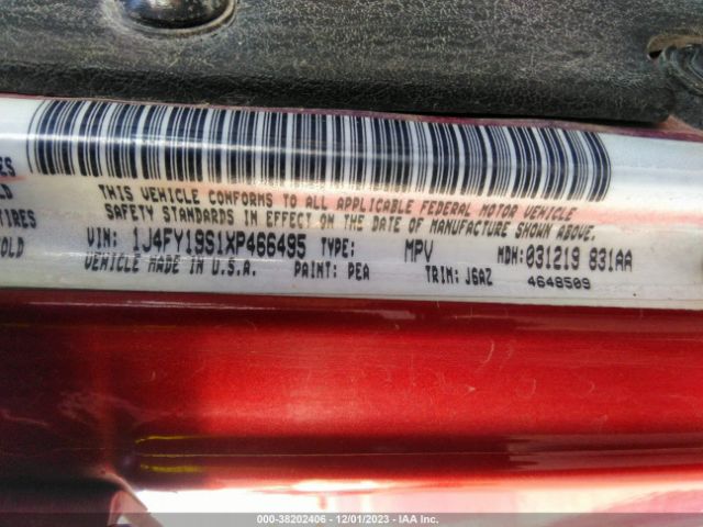 1999 JEEP WRANGLER 1J4FY19S1XP466495 Photo 8