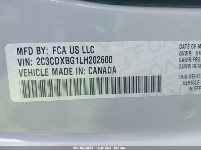 Dodge Charger Sxt Rwd 2020 2C3CDXBG1LH202600 Image 9