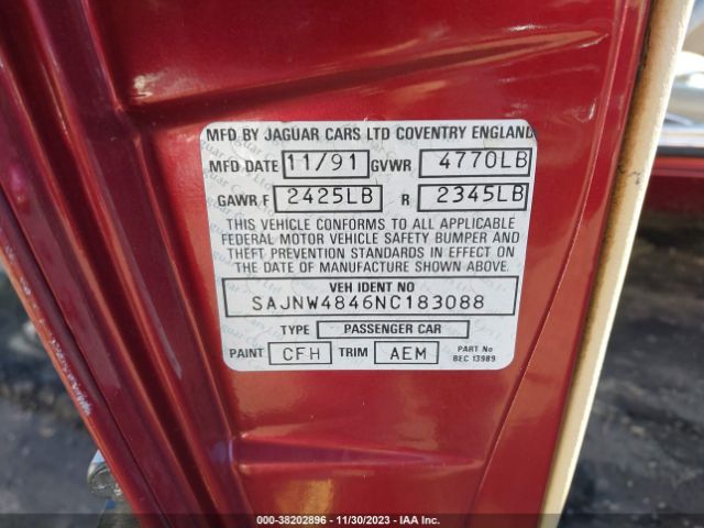 1992 JAGUAR XJS SAJNW4846NC183088 Photo 8