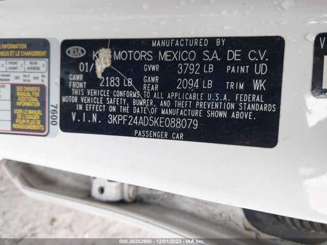 KIA FORTE FE 2019 3KPF24AD5KE088079 Image 9