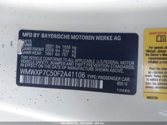 2015 MINI HARDTOP WMWXP7C50F2A41106 Photo 8