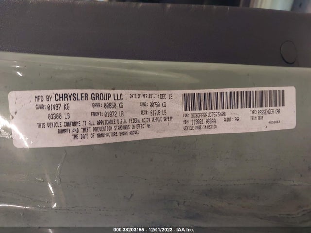 2013 FIAT 500 3C3CFFBR1DT575408 Photo 8