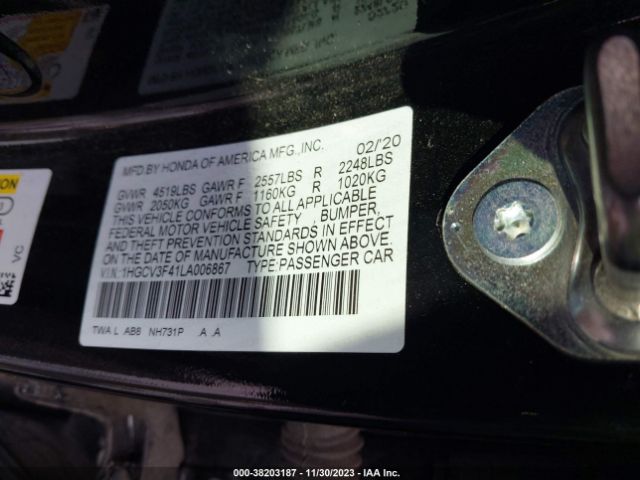 1HGCV3F41LA006867 Honda Accord Hybrid Ex