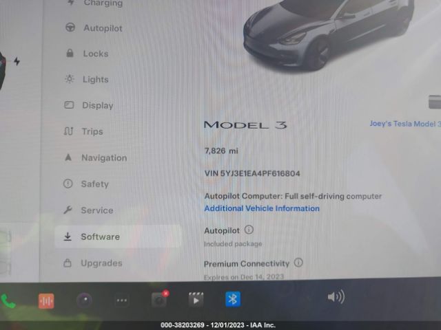 5YJ3E1EA4PF616804 Tesla Model 3 Rear-wheel Drive