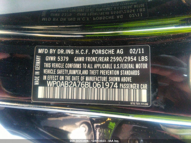 2011 PORSCHE PANAMERA WP0AB2A76BL061974 Photo 8