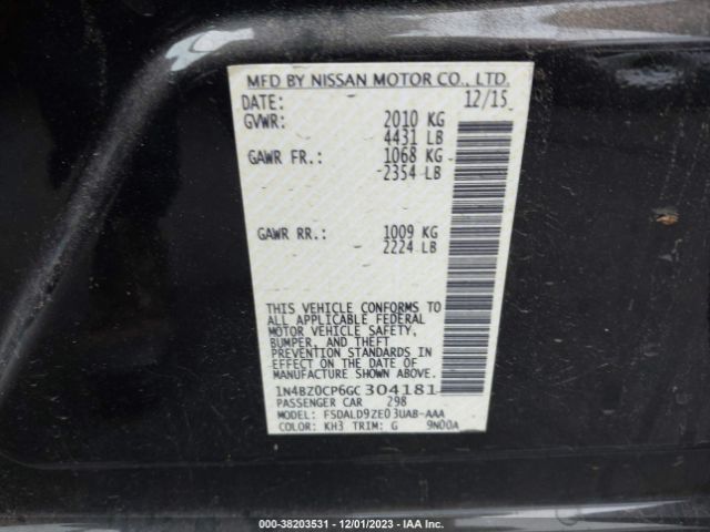 1N4BZ0CP6GC304181 Nissan LEAF SV