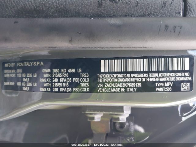 2019 JEEP RENEGADE ZACNJBAB3KPK89139 Photo 8