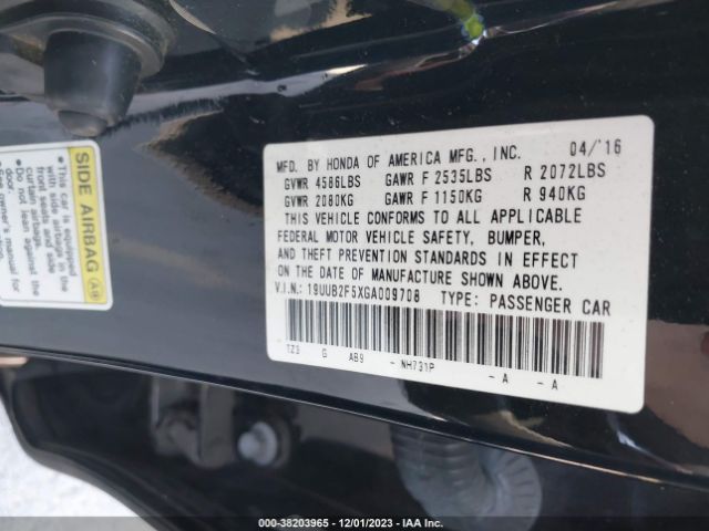 19UUB2F5XGA009708 Acura Tlx V6 Tech