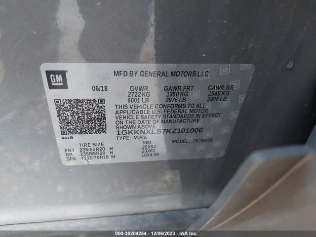 GMC Acadia Denali 2019 1GKKNXLS7KZ101006 Image 9