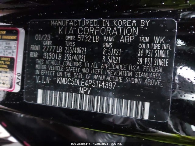 KIA Ev6 Gt 2023 KNDC5DLE4P5114397 Image 9