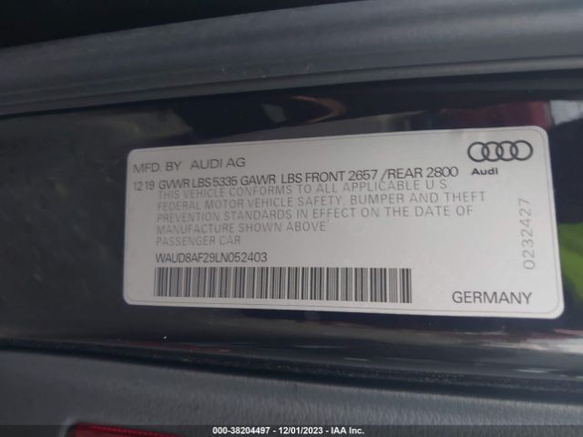 2020 AUDI A6 SEDAN WAUD8AF29LN052403 Photo 8
