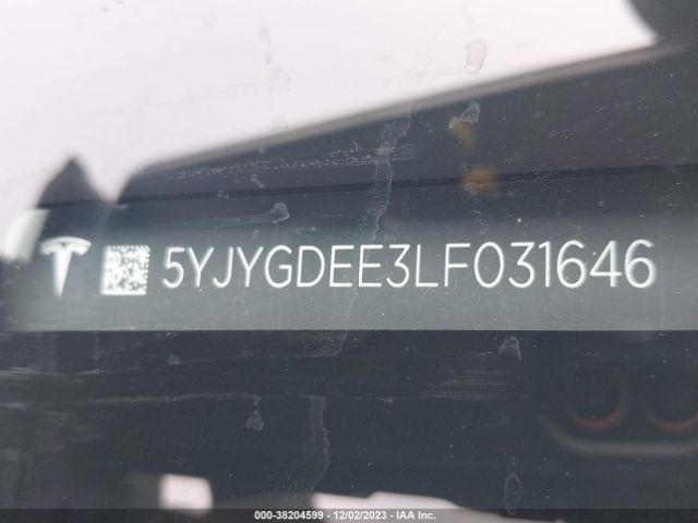 2020 TESLA MODEL Y 5YJYGDEE3LF031646 Photo 8