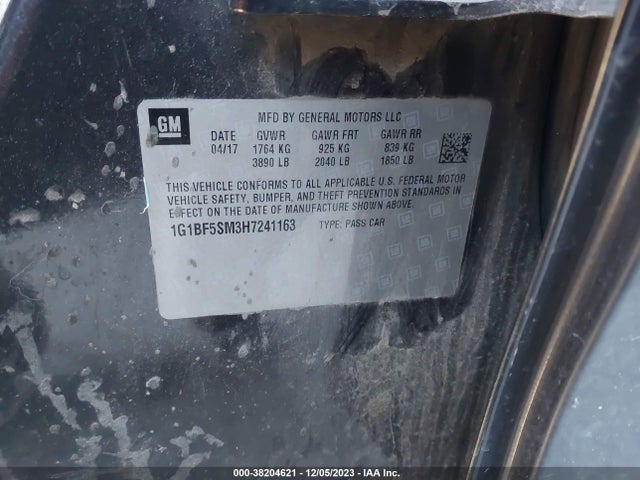 Chevrolet Cruze Premier 2017 1G1BF5SM3H7241163 Image 9