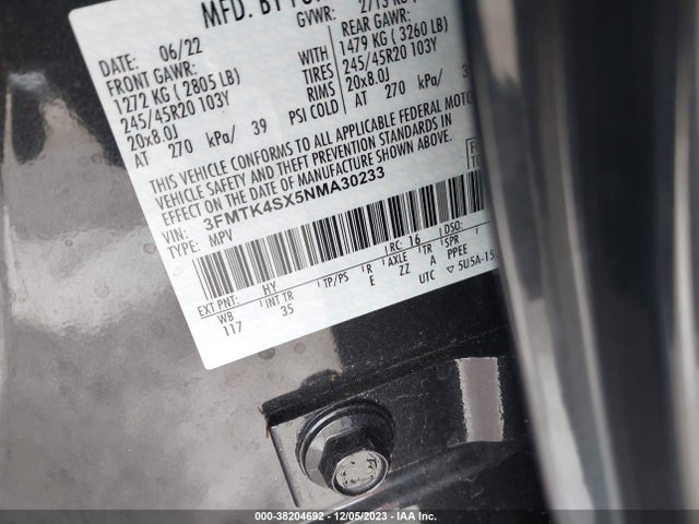 Ford Mustang Mach-e Gt 2022 3FMTK4SX5NMA30233 Image 9
