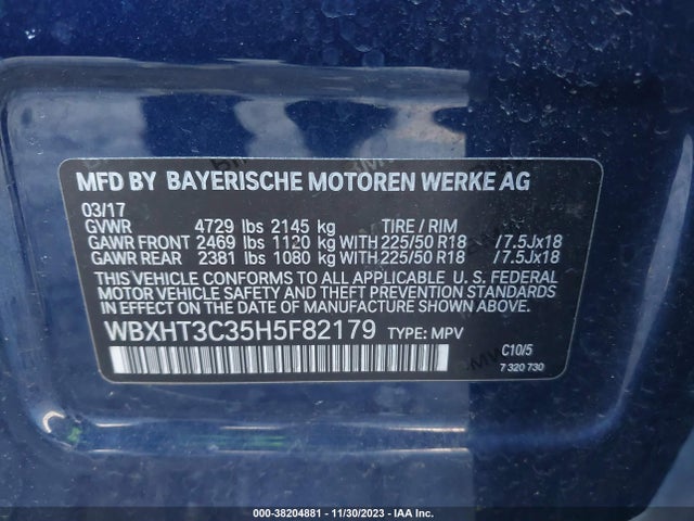 BMW X1 Xdrive28i 2017 WBXHT3C35H5F82179 Image 9