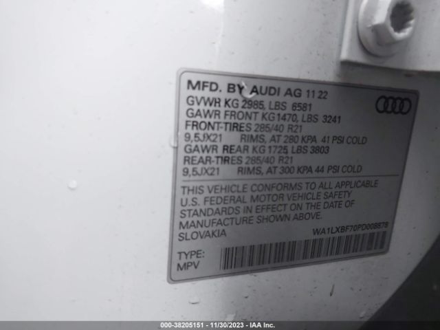 2023 AUDI Q7 WA1LXBF70PD008878 Photo 8