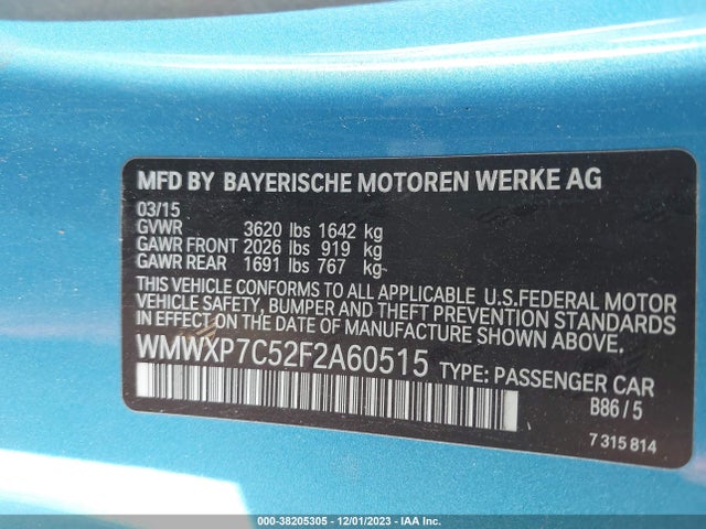2015 MINI HARDTOP WMWXP7C52F2A60515 Photo 8
