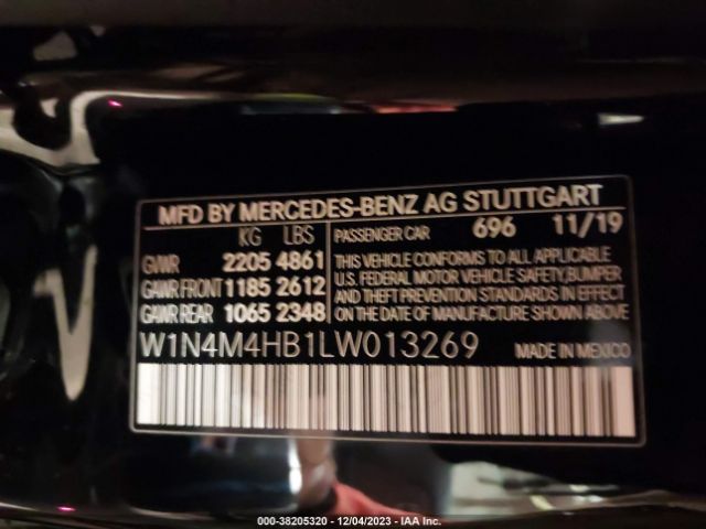 W1N4M4HB1LW013269 Mercedes-Benz GLB 250