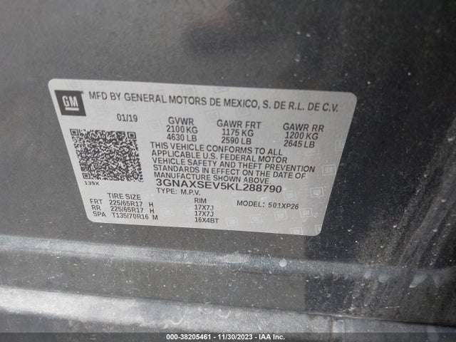 Chevrolet EQUINOX LS 2019 3GNAXSEV5KL288790 Image 9
