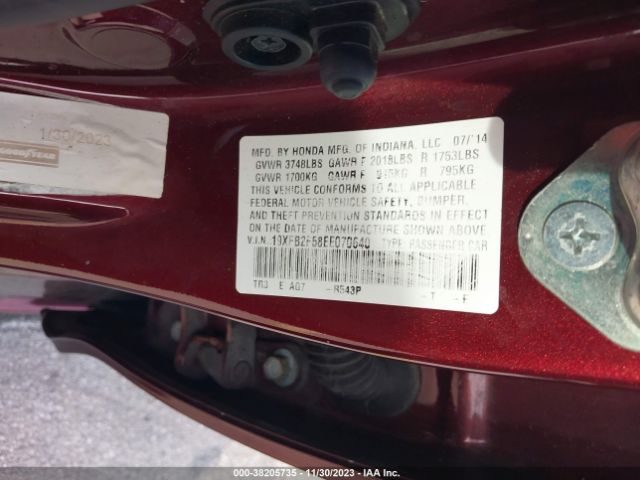 19XFB2F58EE070640 Honda Civic Lx